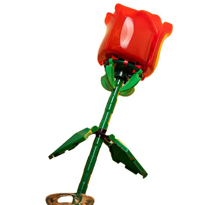 Rosas de Bloques de Construcción – Puzzle de Ramo Inmortal, Juguete y Decoración