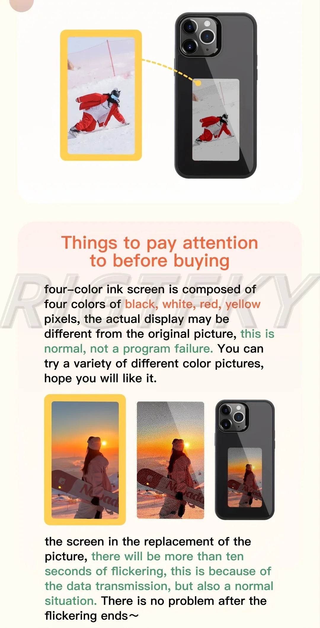 Funda Inteligente NFC para iPhone 16 Pro Max, 15 Pro, 14 y 13 – Impresión HD a Cuatro Colores, Diseño Personalizado DIY, Sin Batería