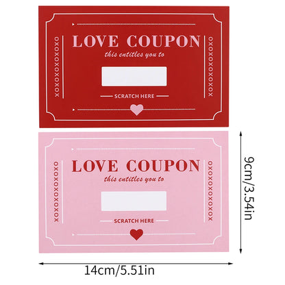 Cupones de Amor para Rascar – Tarjetas Sorpresa