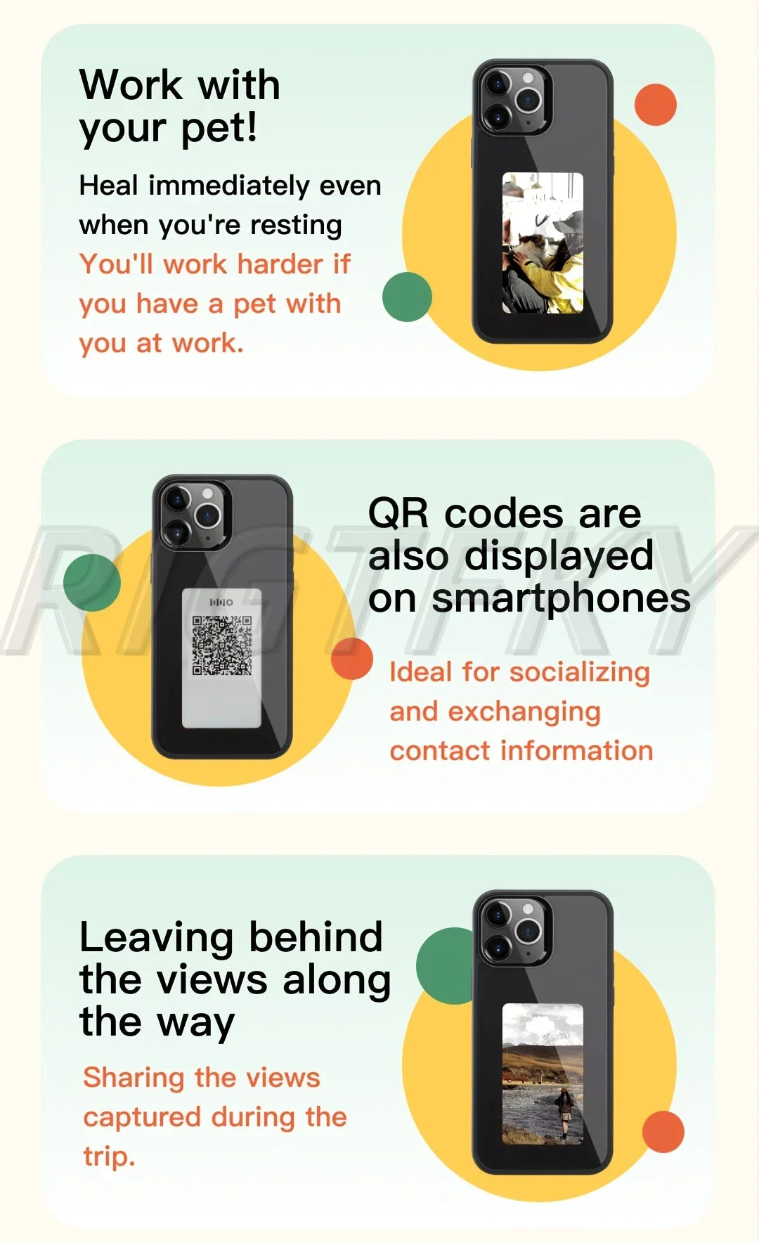 Funda Inteligente NFC para iPhone 16 Pro Max, 15 Pro, 14 y 13 – Impresión HD a Cuatro Colores, Diseño Personalizado DIY, Sin Batería