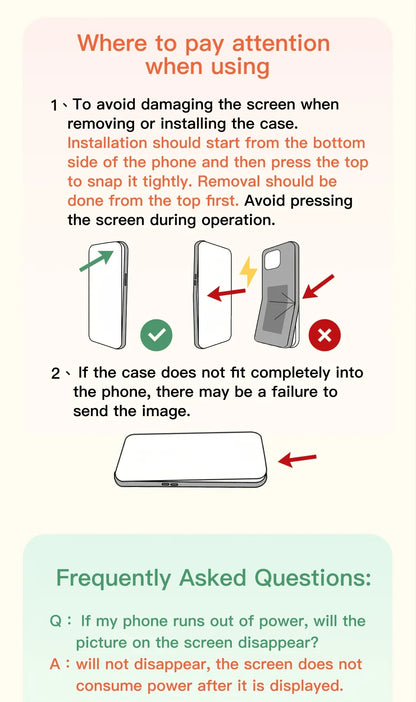 Funda Inteligente NFC para iPhone 16 Pro Max, 15 Pro, 14 y 13 – Impresión HD a Cuatro Colores, Diseño Personalizado DIY, Sin Batería