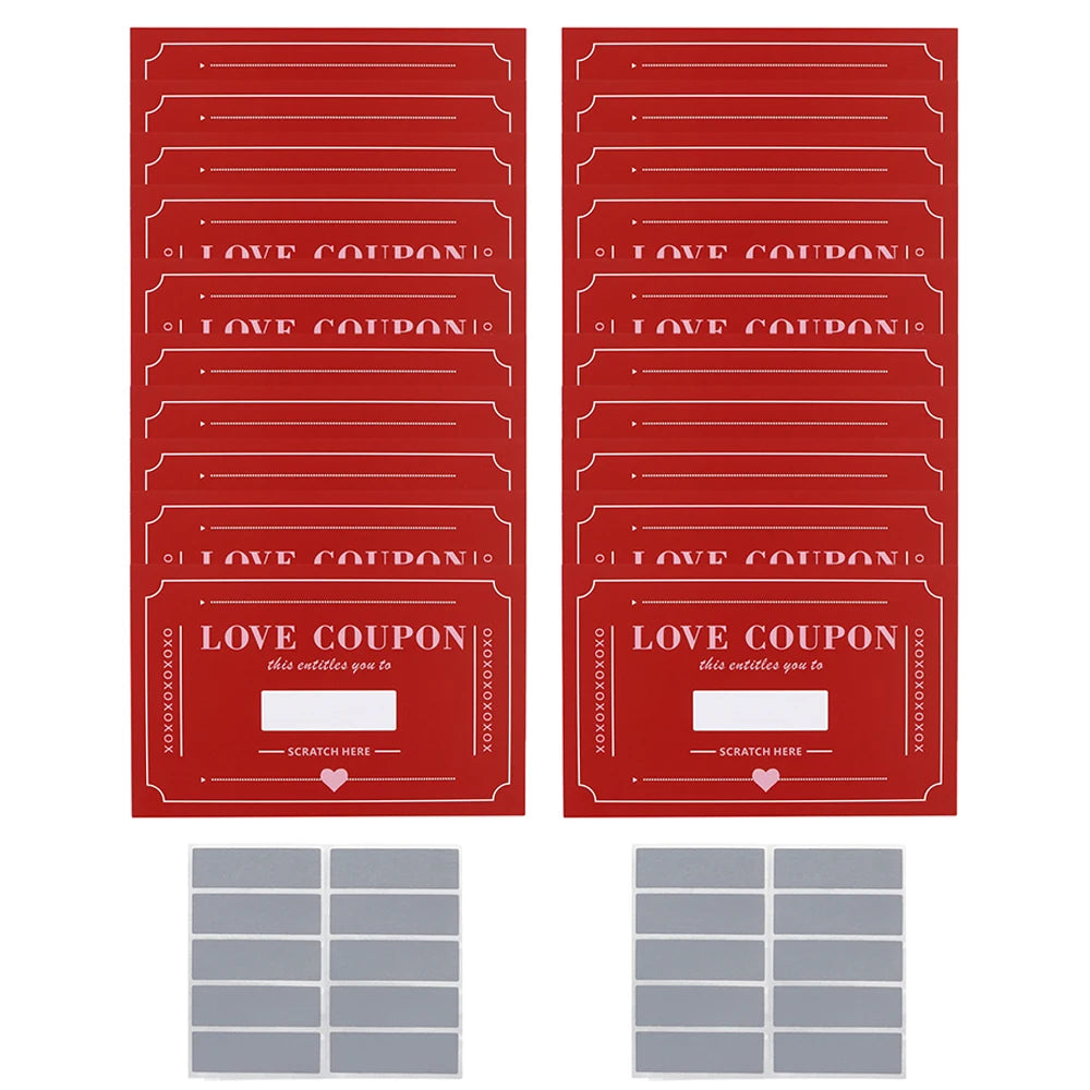 Cupones de Amor para Rascar – Tarjetas Sorpresa