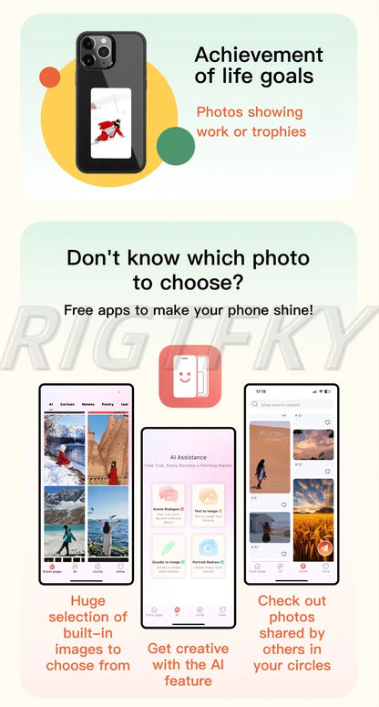Funda Inteligente NFC para iPhone 16 Pro Max, 15 Pro, 14 y 13 – Impresión HD a Cuatro Colores, Diseño Personalizado DIY, Sin Batería